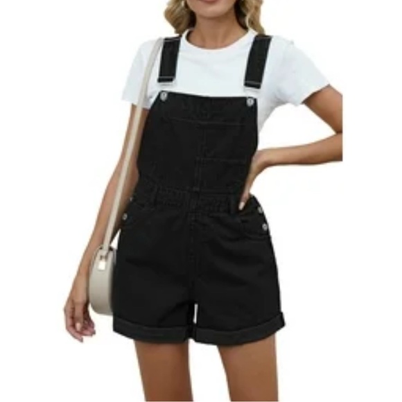Celebrity Pink Denim - Celebrity Pink Women's Black Short Overalls